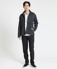 MKCAV65130 MK MICHEL KLEIN HOMME(MKミッシェルクランオム) スタンドカーディガン / ウオームメランジ ダークグレー(93)
