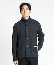 MKCAV65130 MK MICHEL KLEIN HOMME(MKミッシェルクランオム) スタンドカーディガン / ウオームメランジ ダークグレー(93)