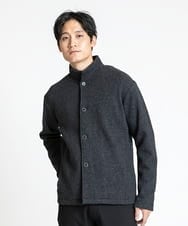 MKCAV65130 MK MICHEL KLEIN HOMME(MKミッシェルクランオム) スタンドカーディガン / ウオームメランジ ダークグレー(93)