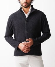 MKCAV65130 MK MICHEL KLEIN HOMME(MKミッシェルクランオム) スタンドカーディガン / ウオームメランジ ダークグレー(93)