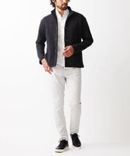 MKCAV65130 MK MICHEL KLEIN HOMME(MKミッシェルクランオム) スタンドカーディガン / ウオームメランジ ダークグレー(93)