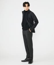 MKCAV65130 MK MICHEL KLEIN HOMME(MKミッシェルクランオム) スタンドカーディガン / ウオームメランジ ダークグレー(93)