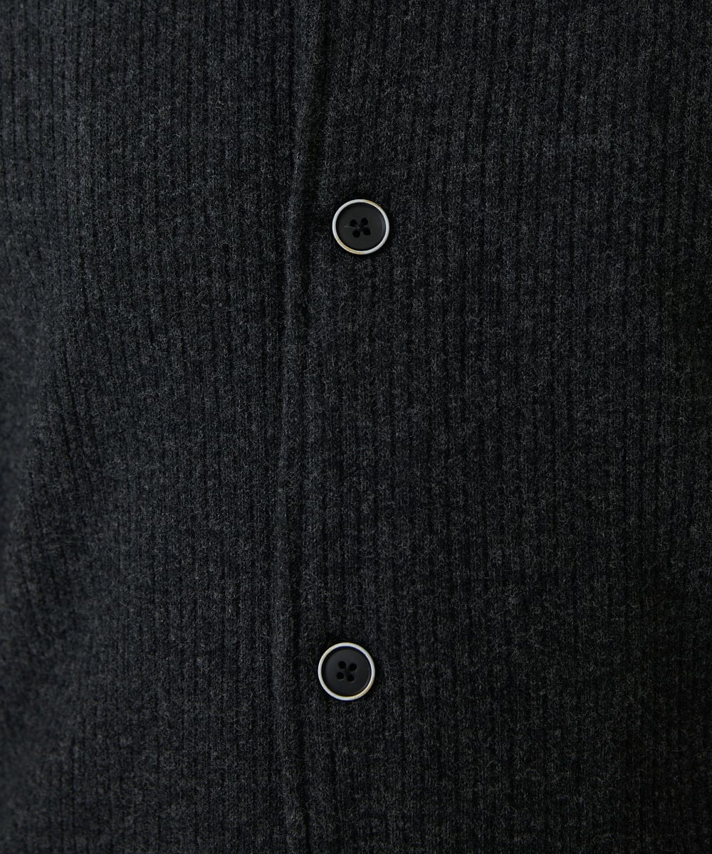MKCAV65130 MK MICHEL KLEIN HOMME(MKミッシェルクランオム) スタンドカーディガン / ウオームメランジ ダークグレー(93)
