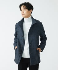 MKCAV70363 MK MICHEL KLEIN HOMME(MKミッシェルクランオム) 尾州ツイード / ミドルコート ネイビー(58)