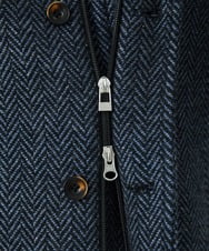 MKCAV70363 MK MICHEL KLEIN HOMME(MKミッシェルクランオム) 尾州ツイード / ミドルコート ネイビー(58)