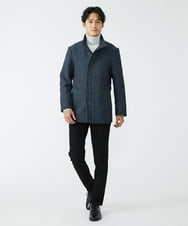MKCAV70363 MK MICHEL KLEIN HOMME(MKミッシェルクランオム) 尾州ツイード / ミドルコート ネイビー(58)