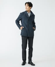 MKCAV70363 MK MICHEL KLEIN HOMME(MKミッシェルクランオム) 尾州ツイード / ミドルコート ネイビー(58)