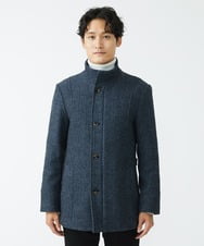 MKCAV70363 MK MICHEL KLEIN HOMME(MKミッシェルクランオム) 尾州ツイード / ミドルコート ネイビー(58)