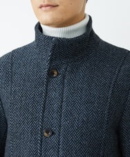 MKCAV70363 MK MICHEL KLEIN HOMME(MKミッシェルクランオム) 尾州ツイード / ミドルコート ネイビー(58)