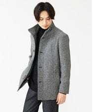 MKCAV70363 MK MICHEL KLEIN HOMME(MKミッシェルクランオム) 尾州ツイード / ミドルコート グレー(92)