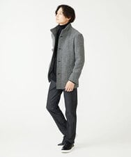 MKCAV70363 MK MICHEL KLEIN HOMME(MKミッシェルクランオム) 尾州ツイード / ミドルコート グレー(92)