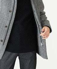 MKCAV70363 MK MICHEL KLEIN HOMME(MKミッシェルクランオム) 尾州ツイード / ミドルコート グレー(92)