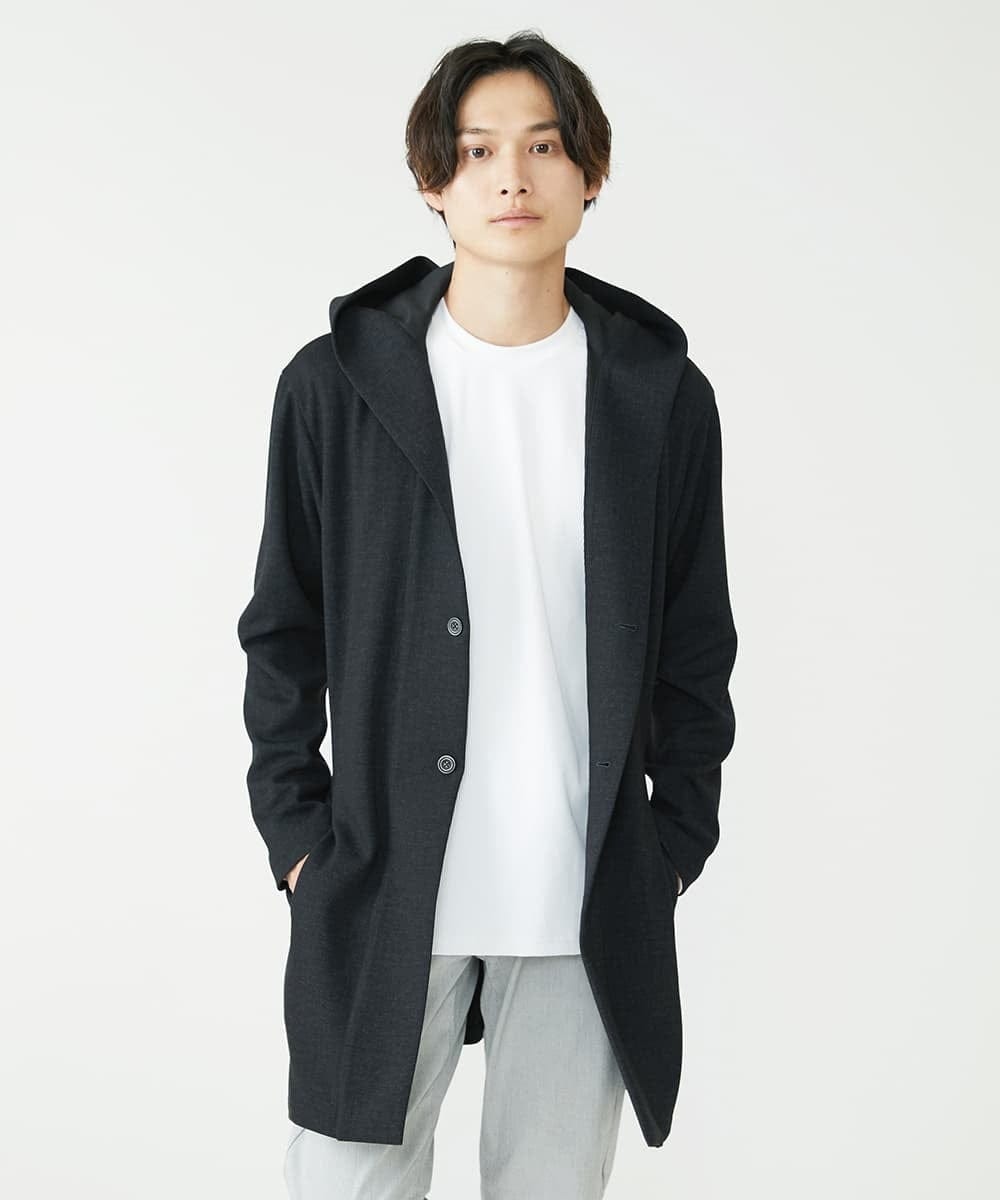 MKCAX12150 MK MICHEL KLEIN HOMME(MKミッシェルクランオム) ロングコーディガン / TEC EASY  ブラック(94)