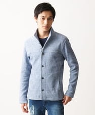 MKCDC24135 MK MICHEL KLEIN HOMME(MKミッシェルクランオム) 【イージーケア】ラッセルスタンドカーディガン ブルー