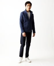MKCDC24135 MK MICHEL KLEIN HOMME(MKミッシェルクランオム) 【イージーケア】ラッセルスタンドカーディガン ネイビー