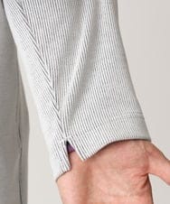 MKCDC25130 MK MICHEL KLEIN HOMME(MKミッシェルクランオム) 【ユニセックスで着られる】フードカーディガン/2トーンシングルストライプ ライトグレー