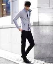 MKCDJ71120 MK MICHEL KLEIN HOMME(MKミッシェルクランオム) 春カーディガン／ラッセルメランジテレコ ライトブルー