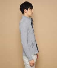 MKCDJ71120 MK MICHEL KLEIN HOMME(MKミッシェルクランオム) 春カーディガン／ラッセルメランジテレコ ライトブルー