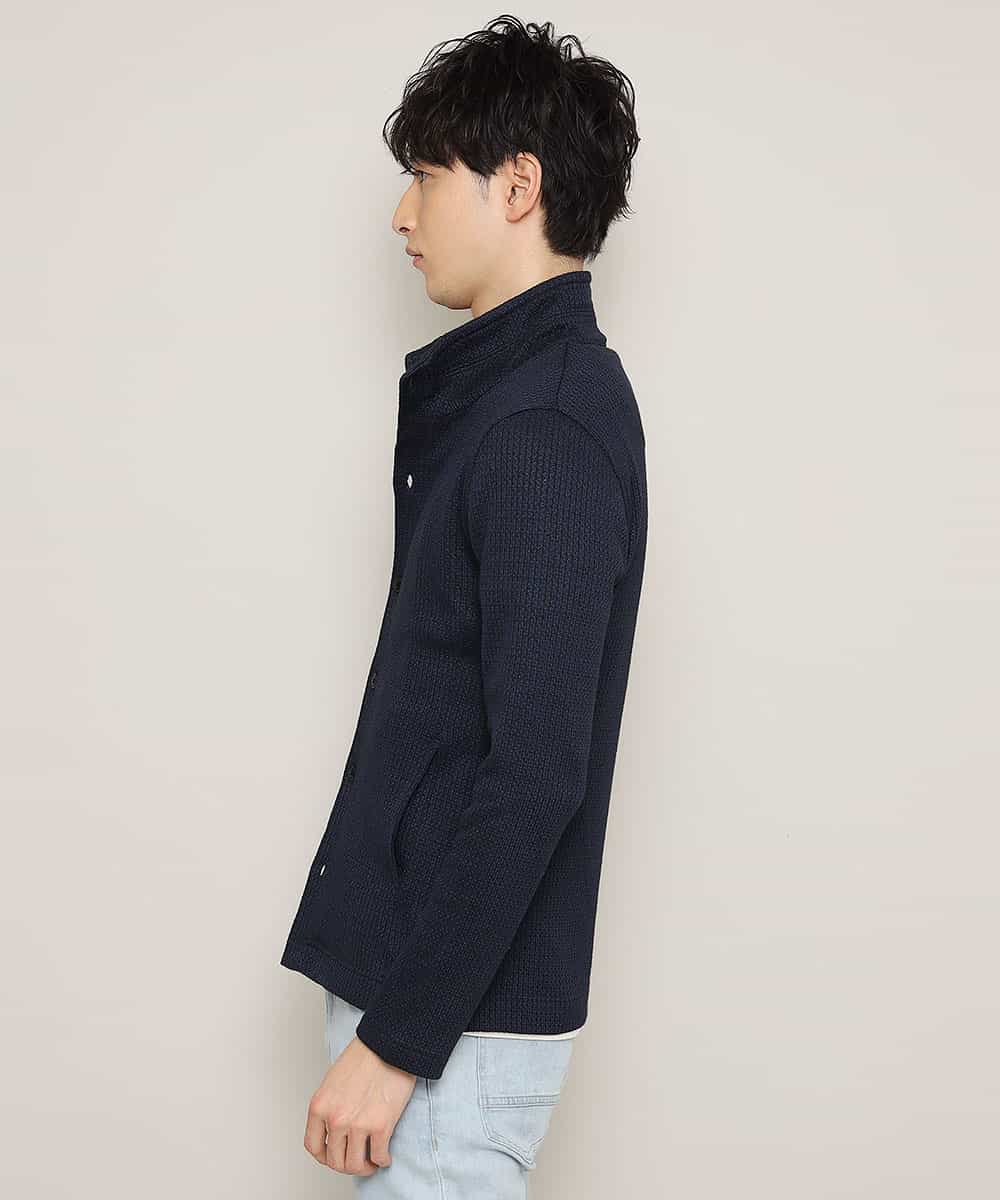 MKCDJ71120 MK MICHEL KLEIN HOMME(MKミッシェルクランオム) 春カーディガン／ラッセルメランジテレコ ネイビー