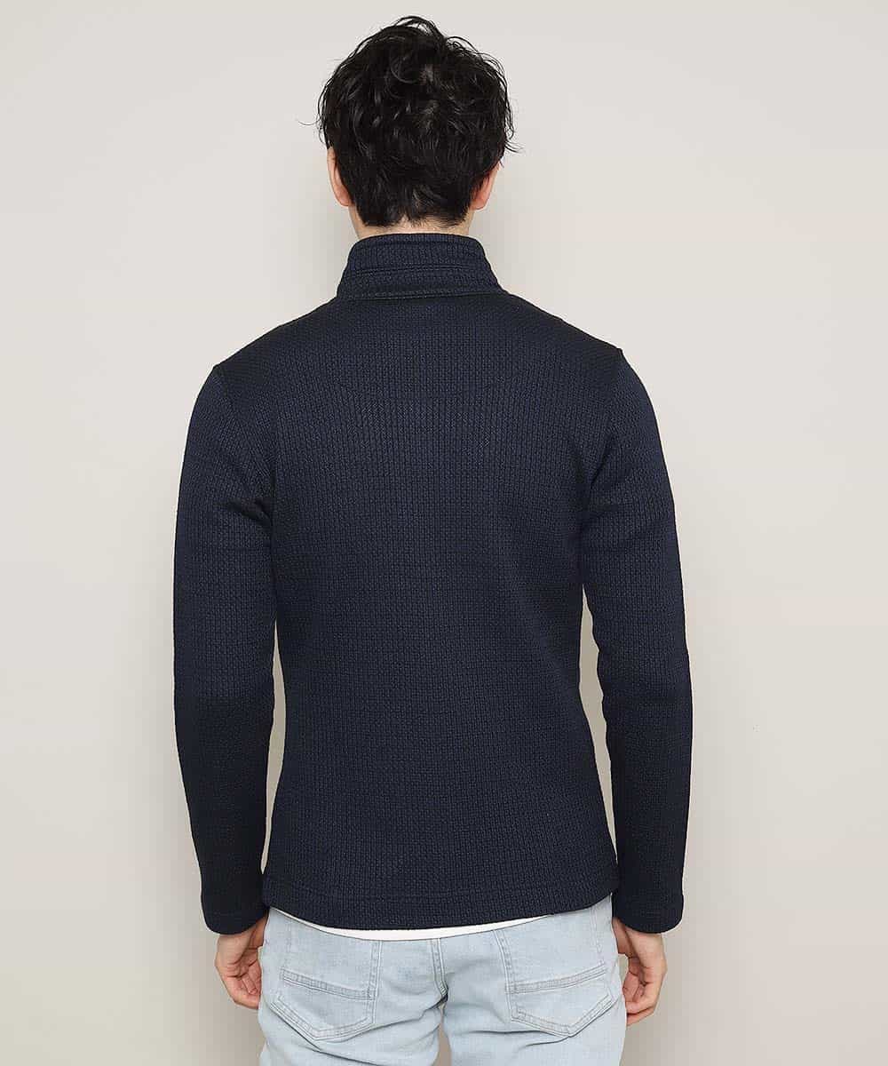 MKCDJ71120 MK MICHEL KLEIN HOMME(MKミッシェルクランオム) 春カーディガン／ラッセルメランジテレコ ネイビー
