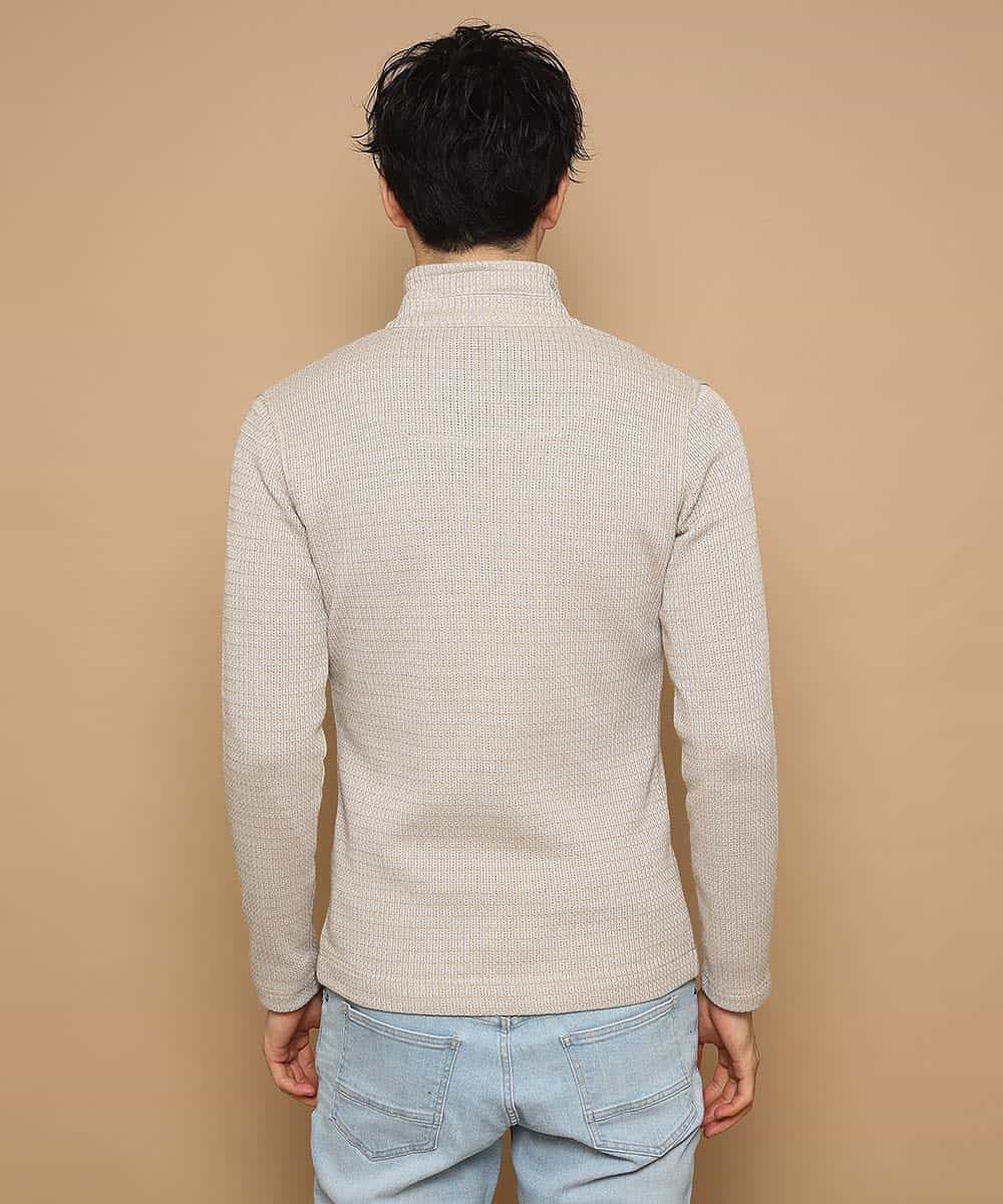 MKCDJ71120 MK MICHEL KLEIN HOMME(MKミッシェルクランオム) 春カーディガン／ラッセルメランジテレコ アイボリー