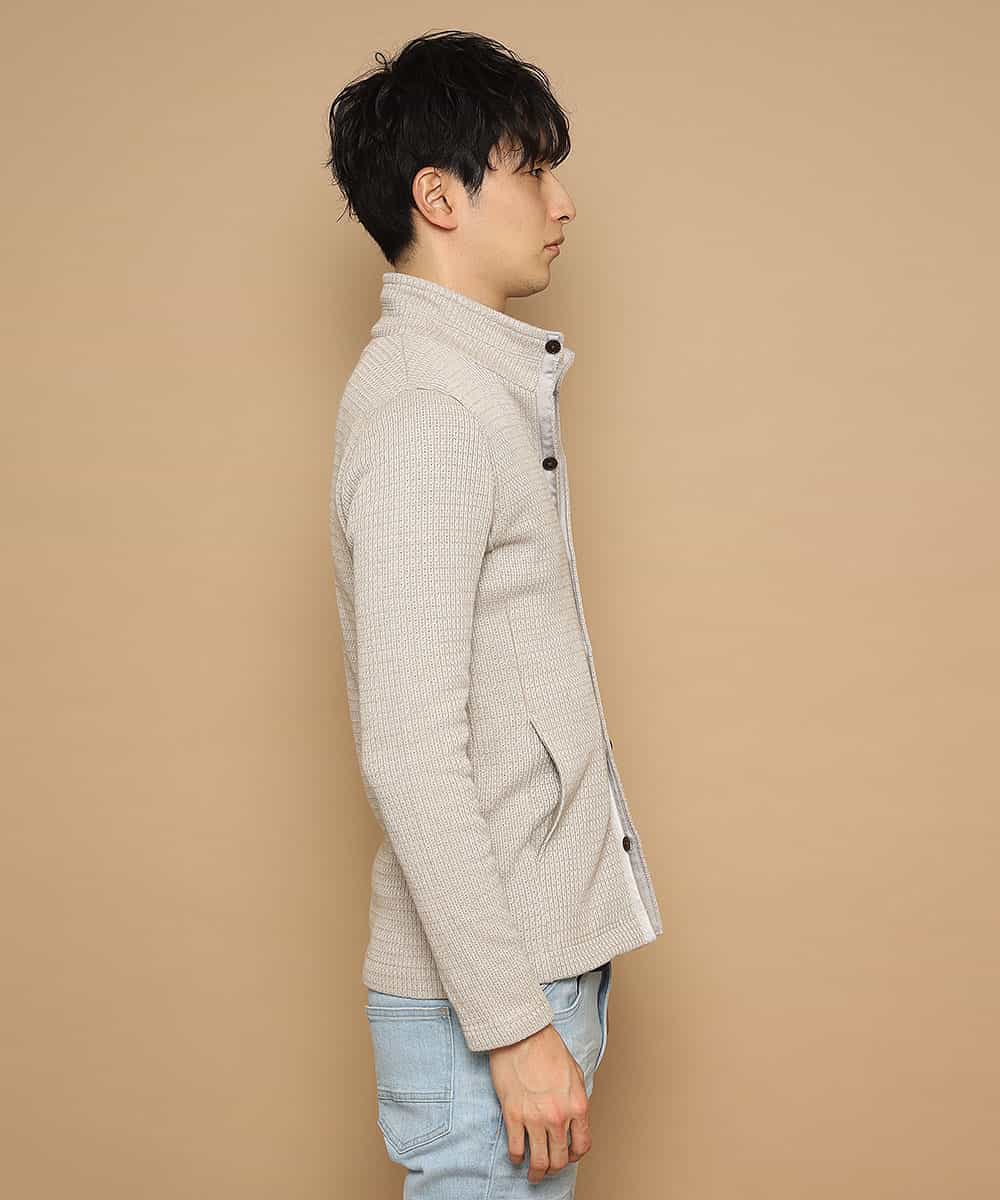 MKCDJ71120 MK MICHEL KLEIN HOMME(MKミッシェルクランオム) 春カーディガン／ラッセルメランジテレコ アイボリー