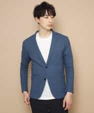 MKCDJ77120 MK MICHEL KLEIN HOMME(MKミッシェルクランオム) カットジャケット／シルへリンボンリンクス ライトブルー