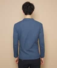 MKCDJ77120 MK MICHEL KLEIN HOMME(MKミッシェルクランオム) カットジャケット／シルへリンボンリンクス ライトブルー