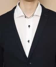 MKCDJ77120 MK MICHEL KLEIN HOMME(MKミッシェルクランオム) カットジャケット／シルへリンボンリンクス ネイビー