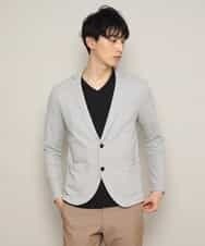 MKCDJ77120 MK MICHEL KLEIN HOMME(MKミッシェルクランオム) カットジャケット／シルへリンボンリンクス ライトグレー