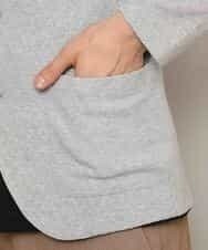 MKCDJ77120 MK MICHEL KLEIN HOMME(MKミッシェルクランオム) カットジャケット／シルへリンボンリンクス ライトグレー