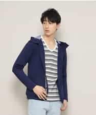 MKCDL02089 MK MICHEL KLEIN HOMME(MKミッシェルクランオム) パーカー／ノビールストレッチ ネイビー