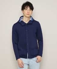 MKCDL02089 MK MICHEL KLEIN HOMME(MKミッシェルクランオム) パーカー／ノビールストレッチ ネイビー