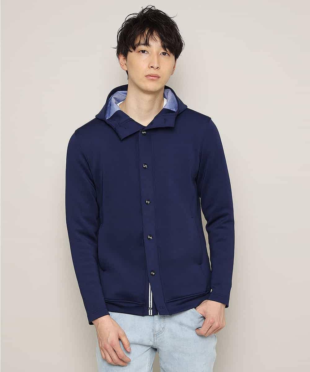 MKCDL02089 MK MICHEL KLEIN HOMME(MKミッシェルクランオム) パーカー／ノビールストレッチ ネイビー
