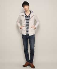 MKCDL02089 MK MICHEL KLEIN HOMME(MKミッシェルクランオム) パーカー／ノビールストレッチ アイボリー