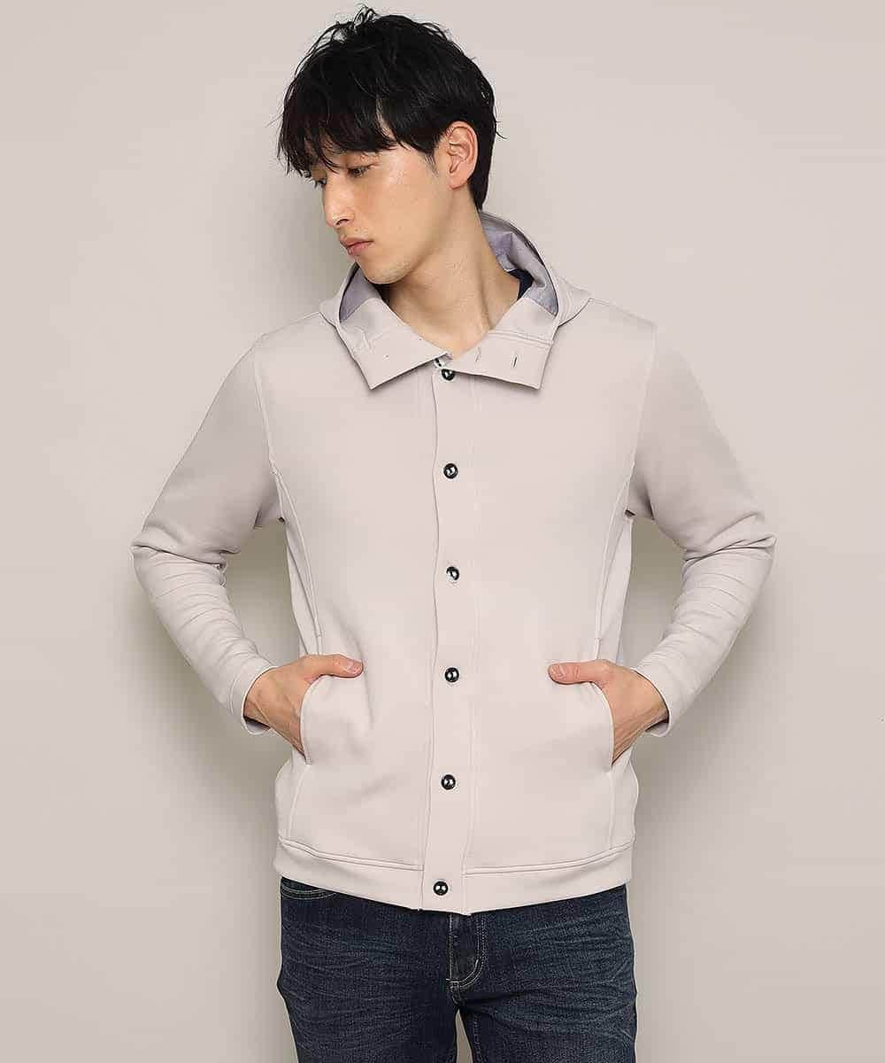 MKCDL02089 MK MICHEL KLEIN HOMME(MKミッシェルクランオム) パーカー／ノビールストレッチ アイボリー