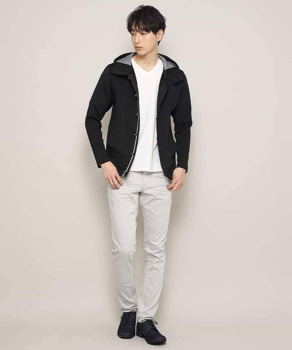MKCDL02089 MK MICHEL KLEIN HOMME(MKミッシェルクランオム) パーカー／ノビールストレッチ ブラック