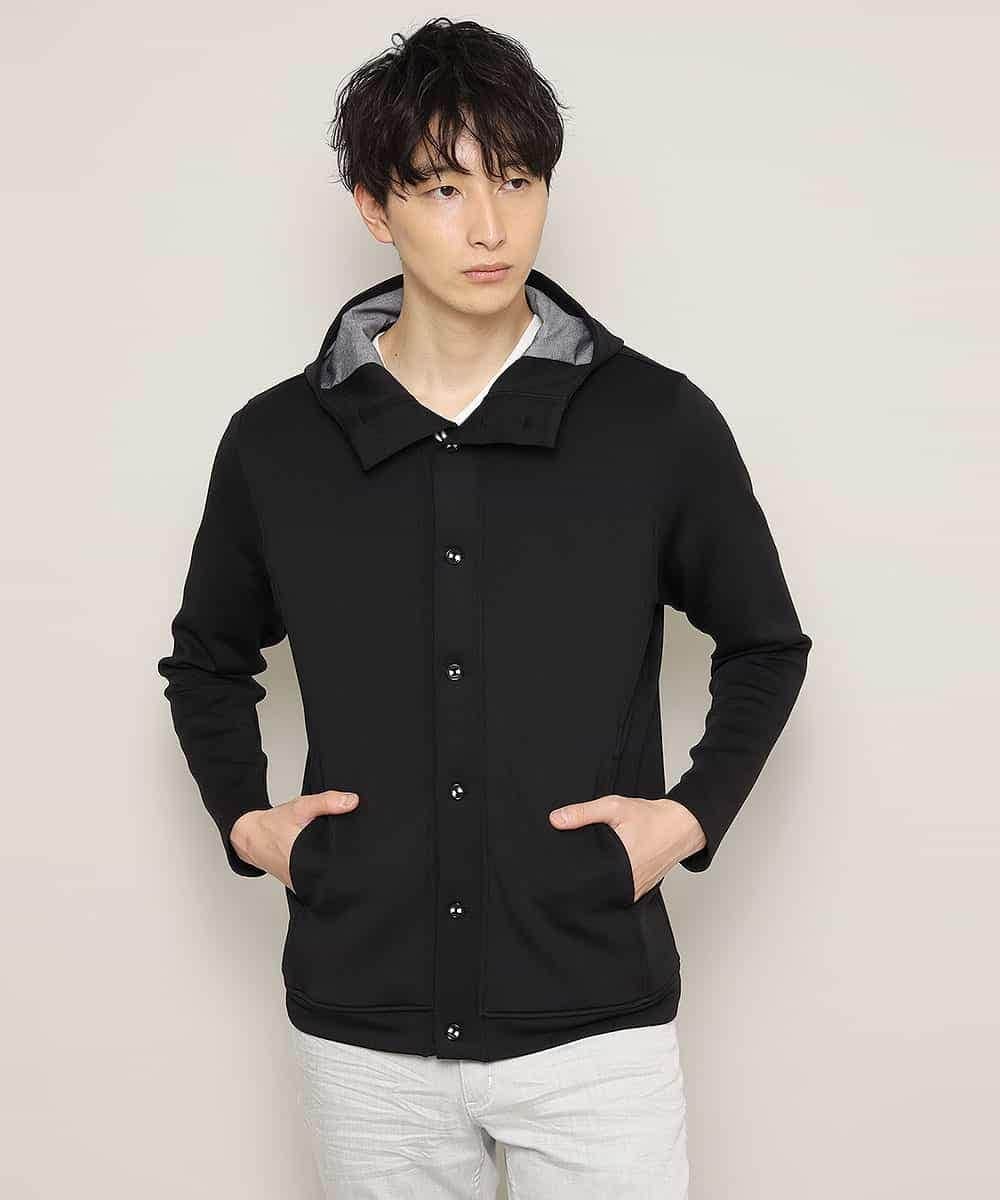MKCDL02089 MK MICHEL KLEIN HOMME(MKミッシェルクランオム) パーカー／ノビールストレッチ ブラック