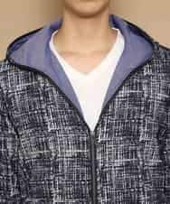 MKCDL73120 MK MICHEL KLEIN HOMME(MKミッシェルクランオム) パーカー／マッシュ ネイビー