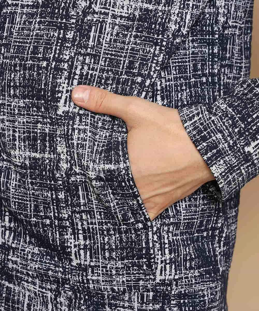 MKCDL73120 MK MICHEL KLEIN HOMME(MKミッシェルクランオム) パーカー／マッシュ ネイビー