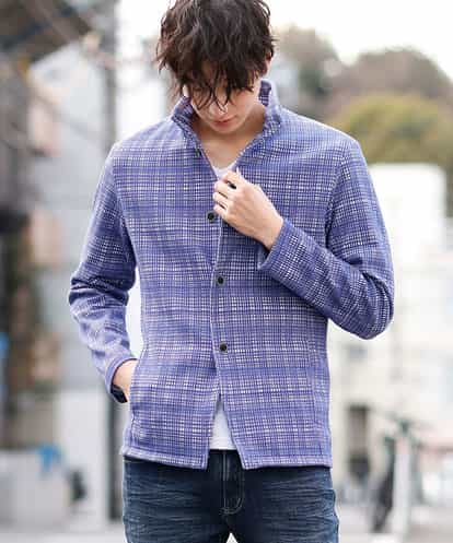 MKCDM70110 MK MICHEL KLEIN HOMME 【快適ストレッチ】カーディガン／ランダムスクリーン