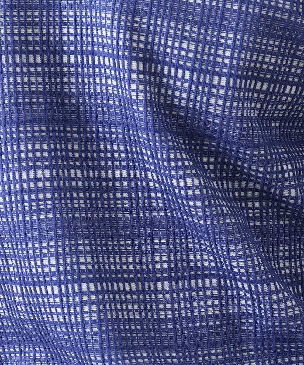 MKCDM70110 MK MICHEL KLEIN HOMME(MKミッシェルクランオム) 【快適ストレッチ】カーディガン／ランダムスクリーン ブルー(55)