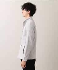 MKCDM70110 MK MICHEL KLEIN HOMME(MKミッシェルクランオム) 【快適ストレッチ】カーディガン／ランダムスクリーン ライトグレー(91)