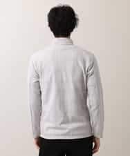 MKCDM70110 MK MICHEL KLEIN HOMME(MKミッシェルクランオム) 【快適ストレッチ】カーディガン／ランダムスクリーン ライトグレー(91)