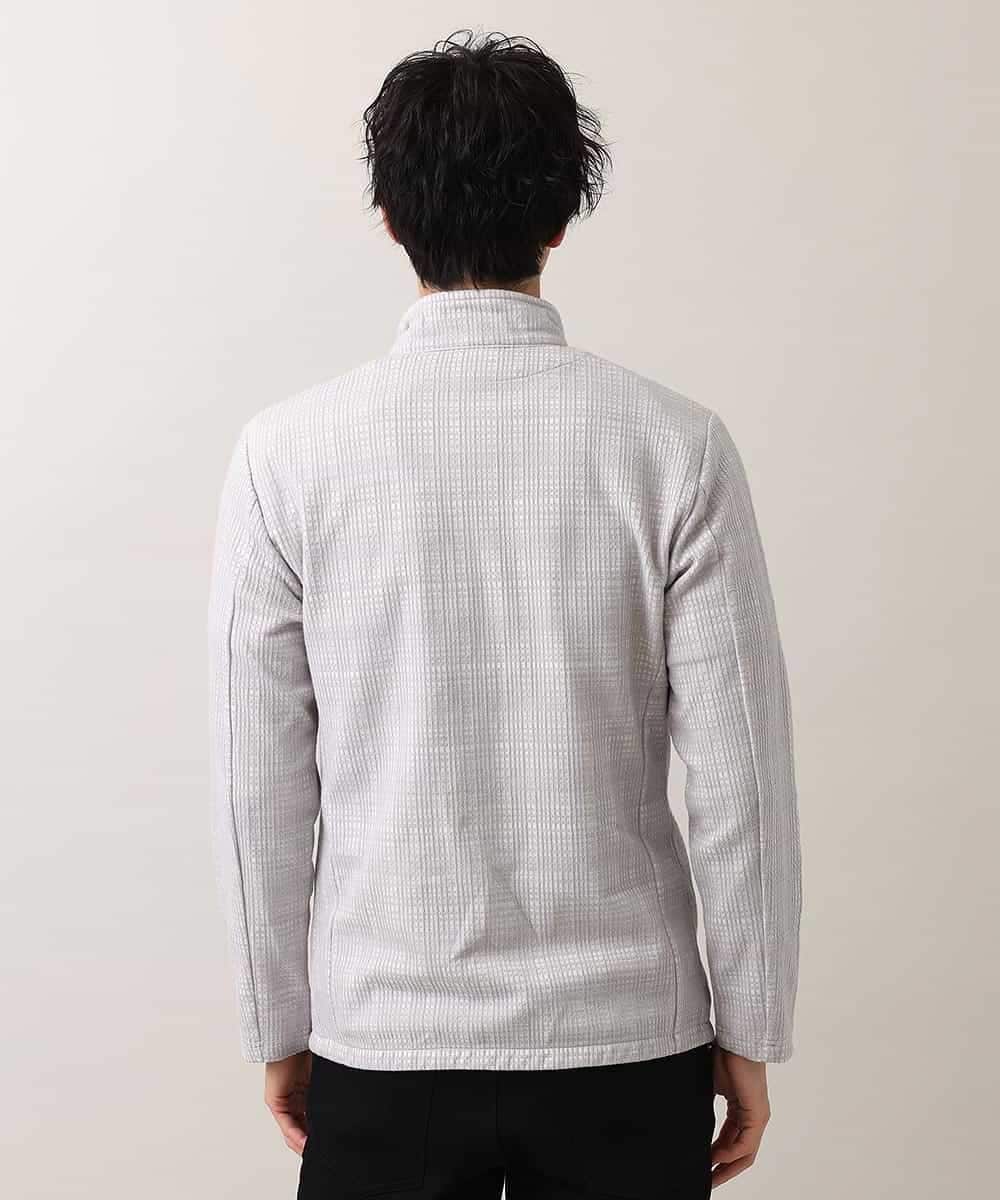 MKCDM70110 MK MICHEL KLEIN HOMME(MKミッシェルクランオム) 【快適ストレッチ】カーディガン／ランダムスクリーン ライトグレー(91)