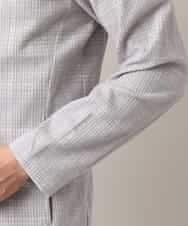 MKCDM70110 MK MICHEL KLEIN HOMME(MKミッシェルクランオム) 【快適ストレッチ】カーディガン／ランダムスクリーン ライトグレー(91)