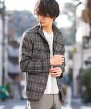 MKCDM70110 MK MICHEL KLEIN HOMME(MKミッシェルクランオム) 【快適ストレッチ】カーディガン／ランダムスクリーン ブラック(94)