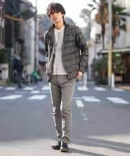 MKCDM70110 MK MICHEL KLEIN HOMME(MKミッシェルクランオム) 【快適ストレッチ】カーディガン／ランダムスクリーン ブラック(94)
