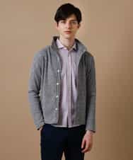 MKCDM73110 MK MICHEL KLEIN HOMME(MKミッシェルクランオム) ツートンラッセルカーディガン ライトグレー(91)
