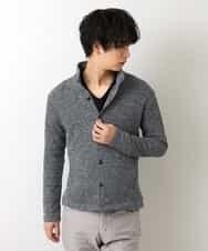 MKCDM73110 MK MICHEL KLEIN HOMME(MKミッシェルクランオム) ツートンラッセルカーディガン ブラック(94)